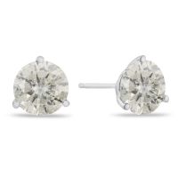 2ct Diamond Studs in 14k White Gold Martini Setting
