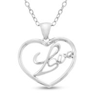 Diamond 'Love' Heart Necklace
