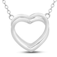 Double Heart Diamond Necklace
