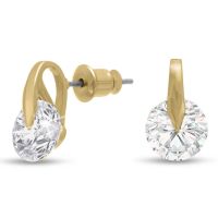 Swarovski Elements Crystal Stud Earrings in Yellow
