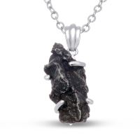 Natural Meteorite Necklace On 18 Inch Chain