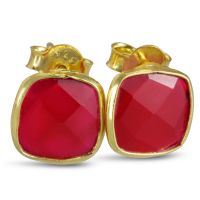 3ct Created Ruby Earrings
