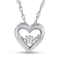 Shimmering Stars Diamond Heart Necklace

