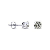 Platinum 2/3ct Diamond Stud Earrings, Beautiful and Fiery