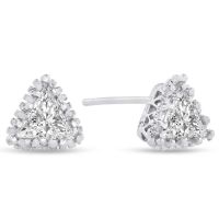 2 Carat Trillion Cut Swarovski Elements Crystal Stud Earrings