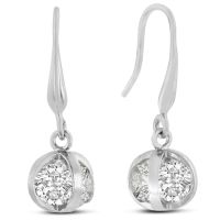 Swarovski Crystal Basket Dangle Earrings, 1 Inch