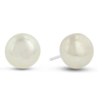 Pearl Button Earrings
