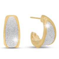 Elegant Swarovski Elements Dust Huggie Hoop Earrings
