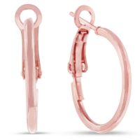 3/4 inch Rose Gold Hoop Earrings
