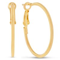 1 inch Yellow Gold Hoop Earrings
