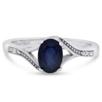 1ct Oval Sapphire Ring 
