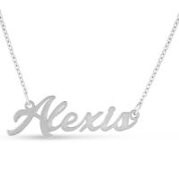 Alexis Nameplate Necklace In Silver