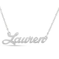 Lauren Nameplate Necklace In Silver
