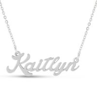 Kaitlyn Nameplate Necklace In Silver