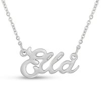 Ella Nameplate Necklace In Silver