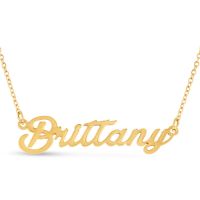 Brittany Nameplate Necklace In Gold