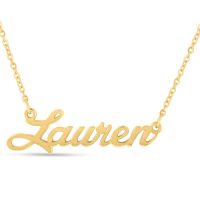 Lauren Nameplate Necklace In Gold