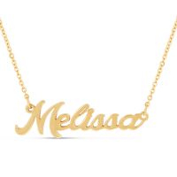 Melissa Nameplate Necklace In Gold
