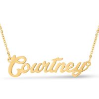 Courtney Nameplate Necklace In Gold
