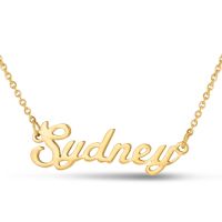 Sydney Nameplate Necklace In Gold