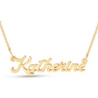 Katherine Nameplate Necklace In Gold