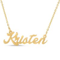 Kristen Nameplate Necklace In Gold