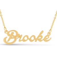 Brooke Nameplate Necklace In Gold