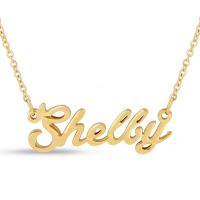 Shelby Nameplate Necklace In Gold