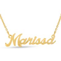 Marissa Nameplate Necklace In Gold