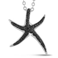 Black Diamond Starfish Necklace