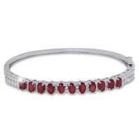 3ct Ruby and Diamond Bangle Bracelet
