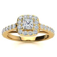 2 Carat Halo Diamond Engagement Ring