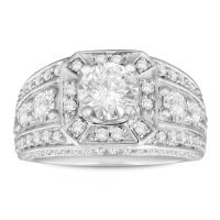 2.31ct Fine Diamond Engagement Ring in 14k White Gold. LAST ONE
