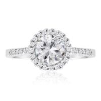2 Carat Cubic Zirconia Halo Engagement Ring