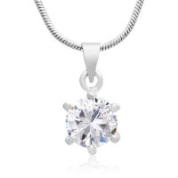 2 Carat Swarovski Elements Solitaire Pendant With Free 18 Inch Chain