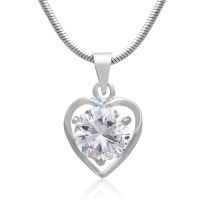 2 Carat Swarovski Elements Heart Necklace With Free 18 Inch Chain