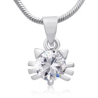 1 Carat Swarovski Elements Cat Necklace With Free 18 Inch Chain