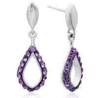 Swarovski Elements Tanzanite Crystal Drop Earrings