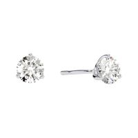 1/2ct Round Diamond Stud Earrings in 14k White Gold with Martini Setting