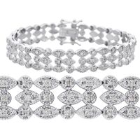 1ct Vintage Diamond Bracelet. Wonderful Antique Model Lends A Retro Look & Feel!
