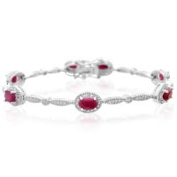4 1/2ct Ruby and Diamond Bracelet. Take An Extra 50% Off With Code RUBY50. Limited Time Only
