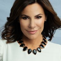 Fine Black Crystal Pear Strand Necklace, 18 Inches