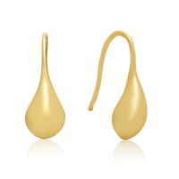 24KT Hand Overlayed Eco-Brass Teardrop Earrings
