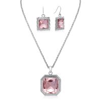 Pink Topaz Necklace With Free Matching Earrings!