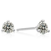 3/4ct Diamond Studs in 14k White Gold Martini Setting
