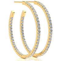 Diamond hoop earrings 