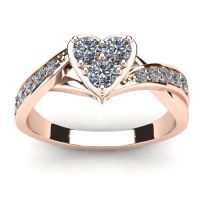 1/2 Carat Heart Shaped Engagement Ring In Rose Gold