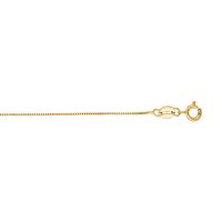 14 Karat Yellow Gold 0.6mm 18 Inch Classic Box Chain Necklace