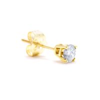 Classic 3/8ct Single Diamond Stud Earring in 14k Yellow Gold