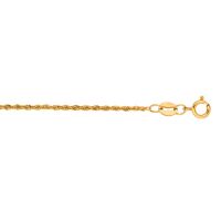 14 Karat Yellow Gold 1.0mm 20 Inch Light Weight Rope Chain